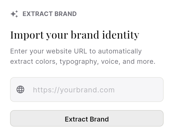 Atelier extract brand card from website URL